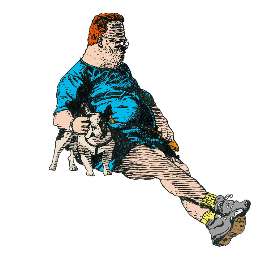 Soluto croquis bouledogue Jacky Calice chien gros bonhomme dessin