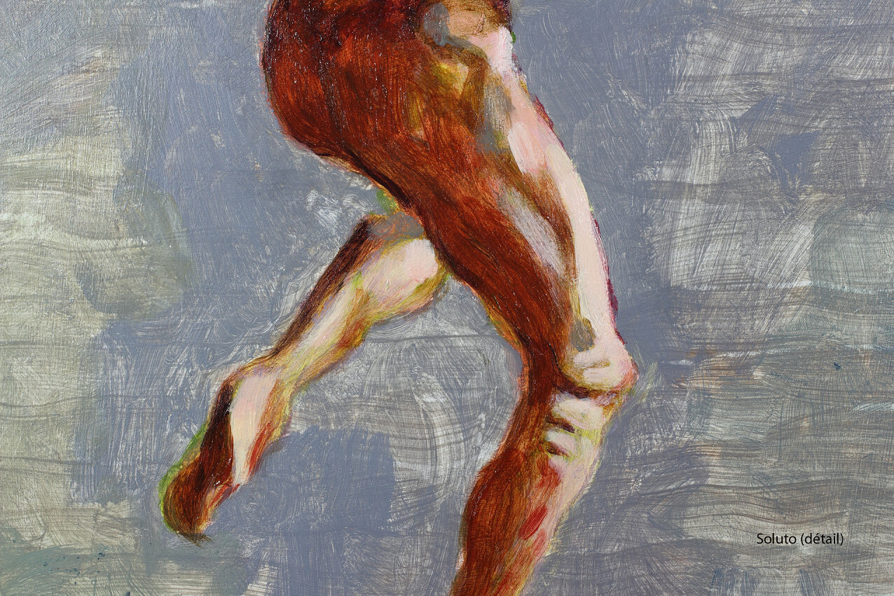 nu, acrylique, board, grey, painting, body, soluto