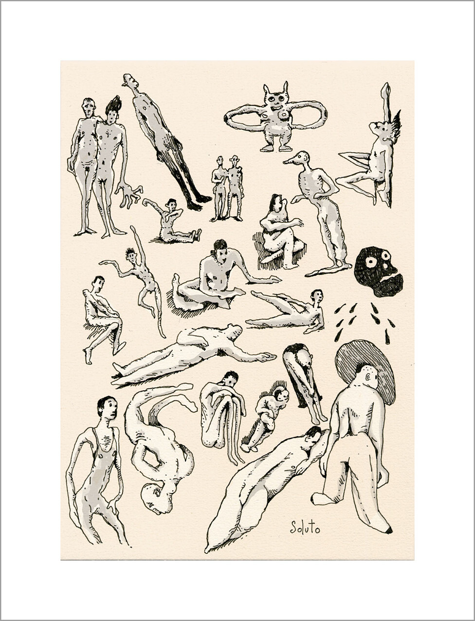 paysage, croquis havrais, dessin, grey, soluto