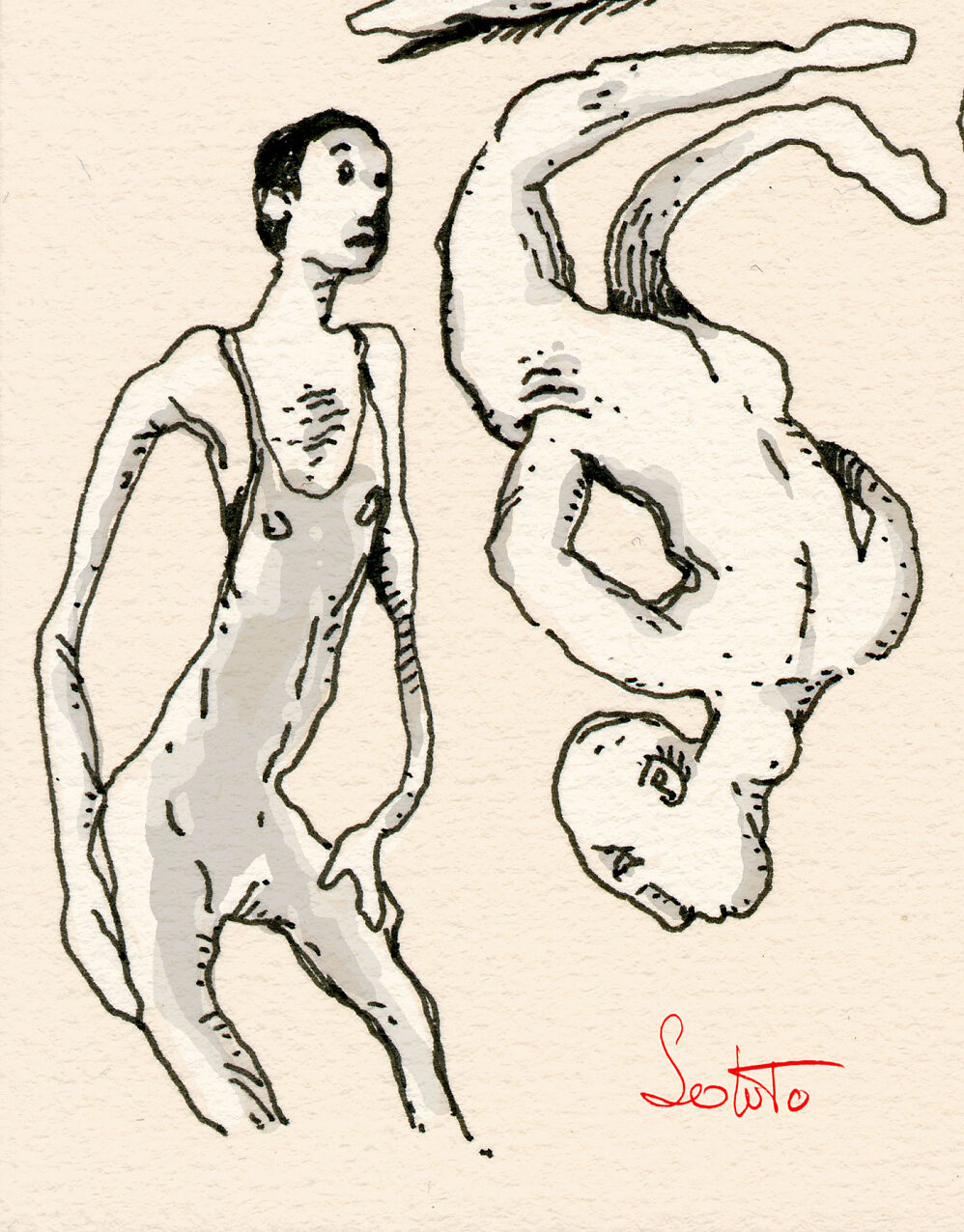 paysage, croquis havrais, dessin, grey, soluto