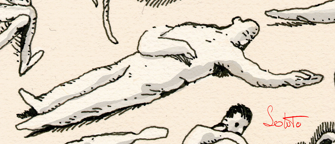 paysage, croquis havrais, dessin, grey, soluto