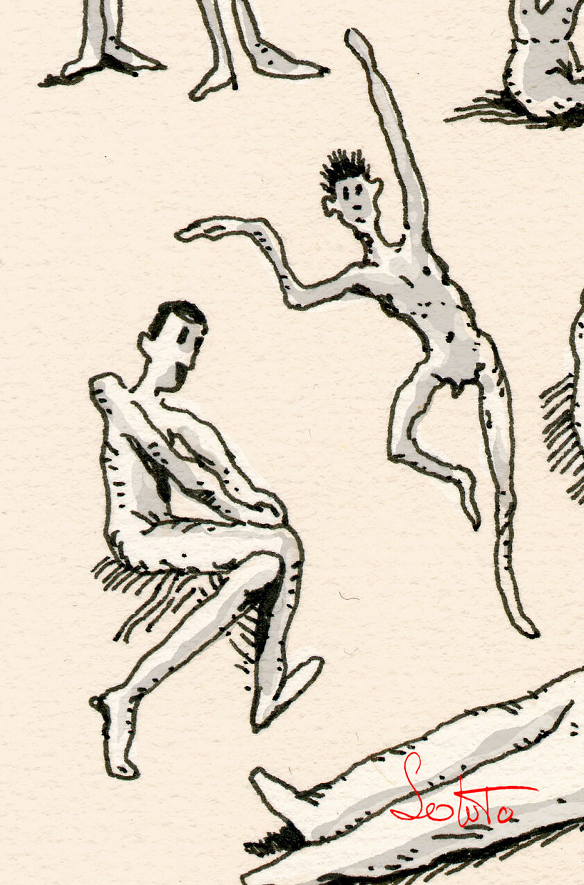 paysage, croquis havrais, dessin, grey, soluto