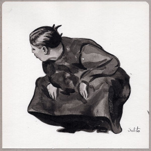 Zouc - Lavis d'encre de Chine, 20 cm x 20 cm, 2026