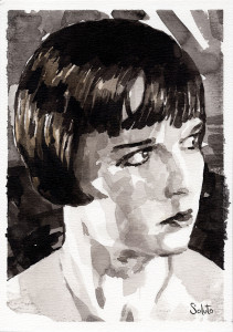 Louise - Lavis d'encre de Chine, 15 cm x 20 cm, 2026