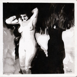 Lavis d'encre de Chine, 20 cm x 20 cm, 2026